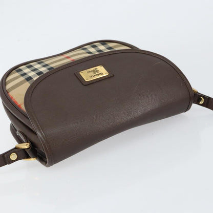 Burberrys Burberrys Nova Check Shoulder Bag Canvas Beige Gold Authentic 153922