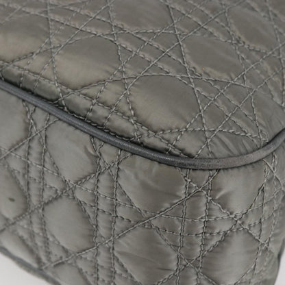 Dior Christian Dior Canage Hand Bag Nylon Gray Silver Authentic 147959