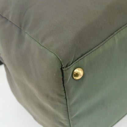 Prada PRADA Shoulder Bag Nylon 2way Green Gold Authentic 176782
