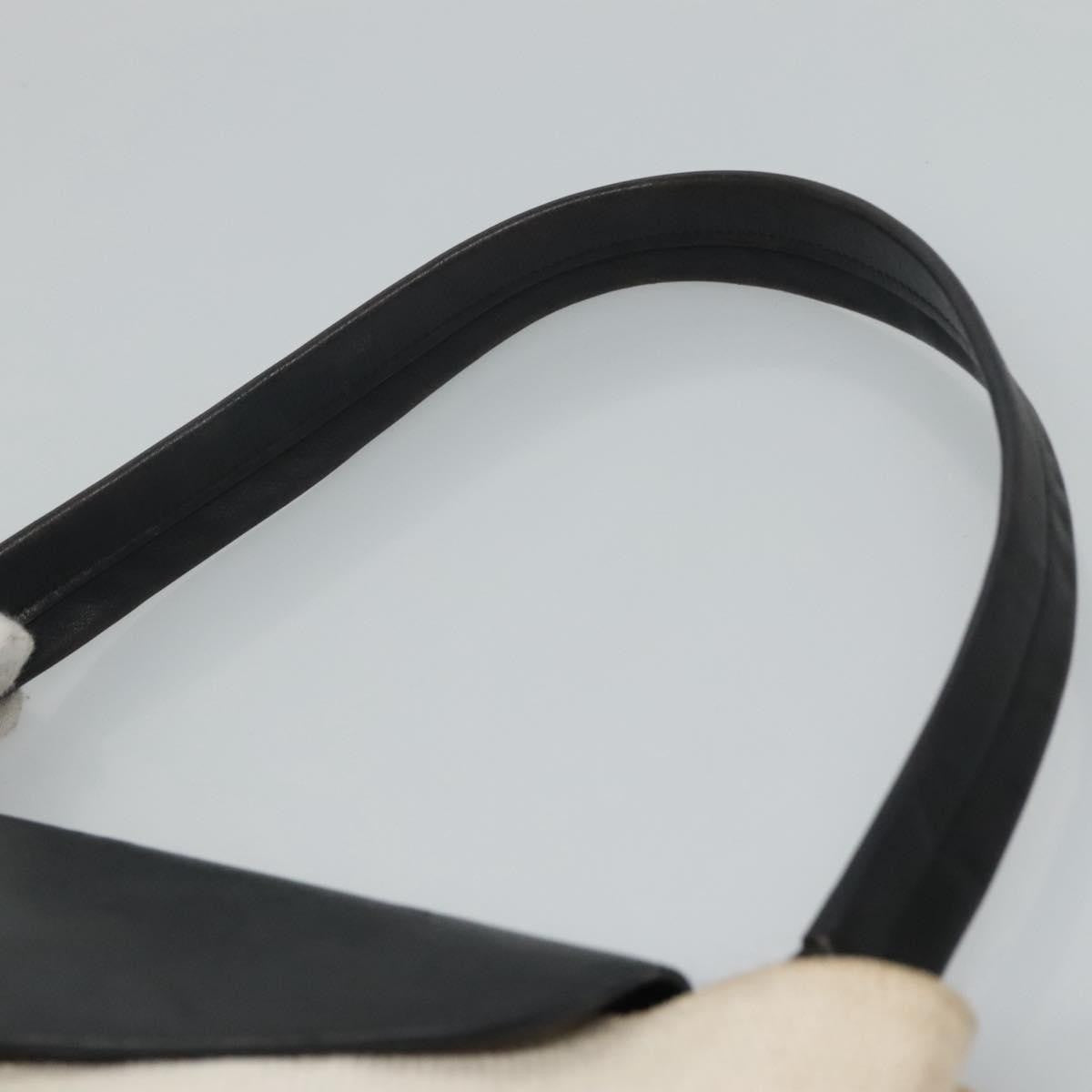 Gucci GUCCI Shoulder Bag Canvas Leather White Black Authentic ti2765