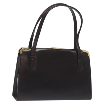 Gucci GUCCI Hand Bag Leather Brown Gold Authentic ep9221