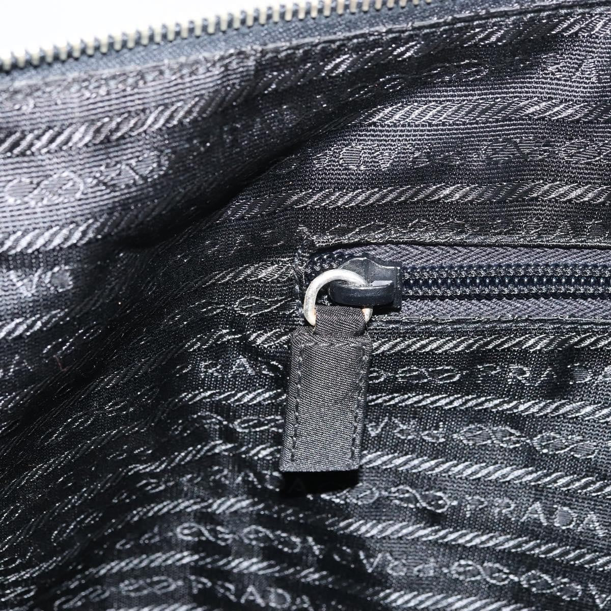 Prada PRADA Tote Bag Nylon Black Silver Authentic 151531