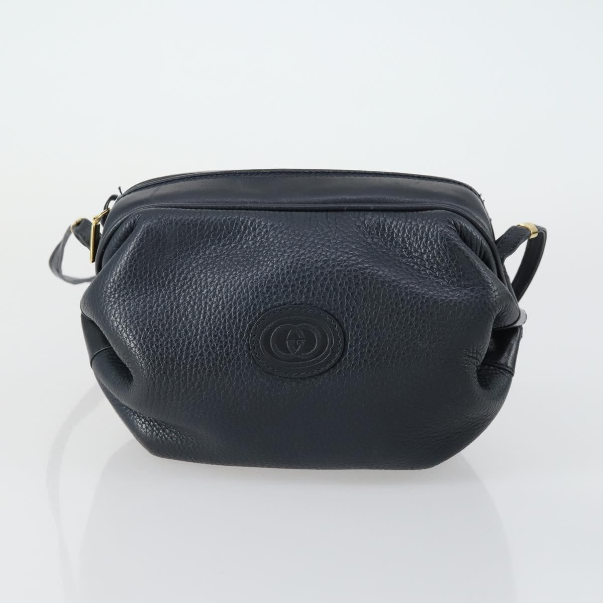 Gucci GUCCI GG Canvas Shoulder Bag Leather 6 Set Beige Black Navy Authentic fm4975