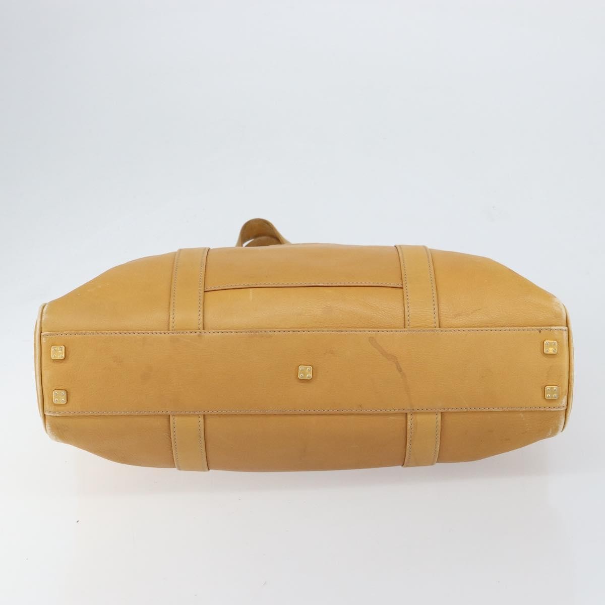 Loewe LOEWE Anagram Tote Bag Leather Beige Gold Authentic 149645