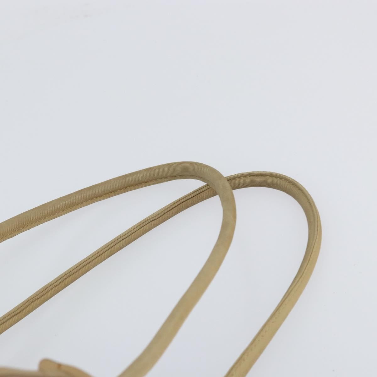 Prada PRADA Hand Bag Nylon Beige Silver Authentic 166752