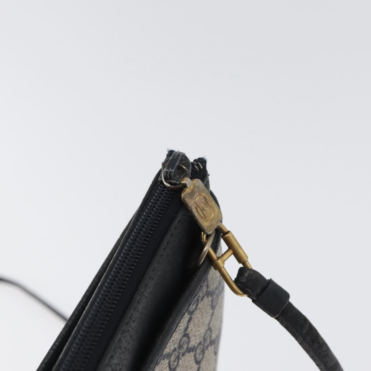 Gucci GUCCI GG Supreme Sherry Line Shoulder Bag PVC Navy Gold 904 02 026 Authentic mr2029