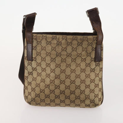 Gucci GUCCI GG Canvas Shoulder Bag 4 Set Black Beige Authentic 178854