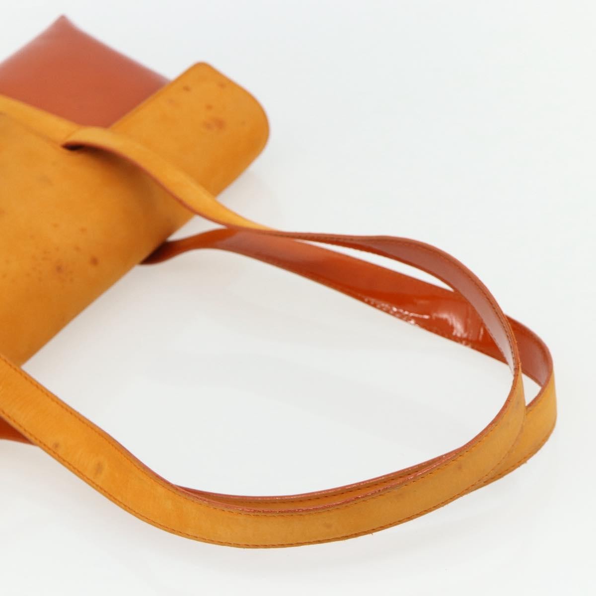 Bvlgari BVLGARI Shoulder Bag Patent leather Orange Silver Authentic BA12153A