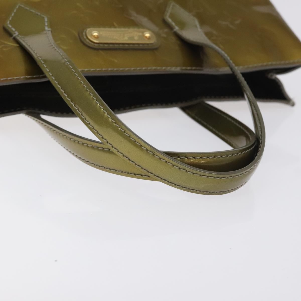 Louis Vuitton LOUIS VUITTON Monogram Vernis Wilshire PM Bag Gris Art Deco M91627 Authentic 129895
