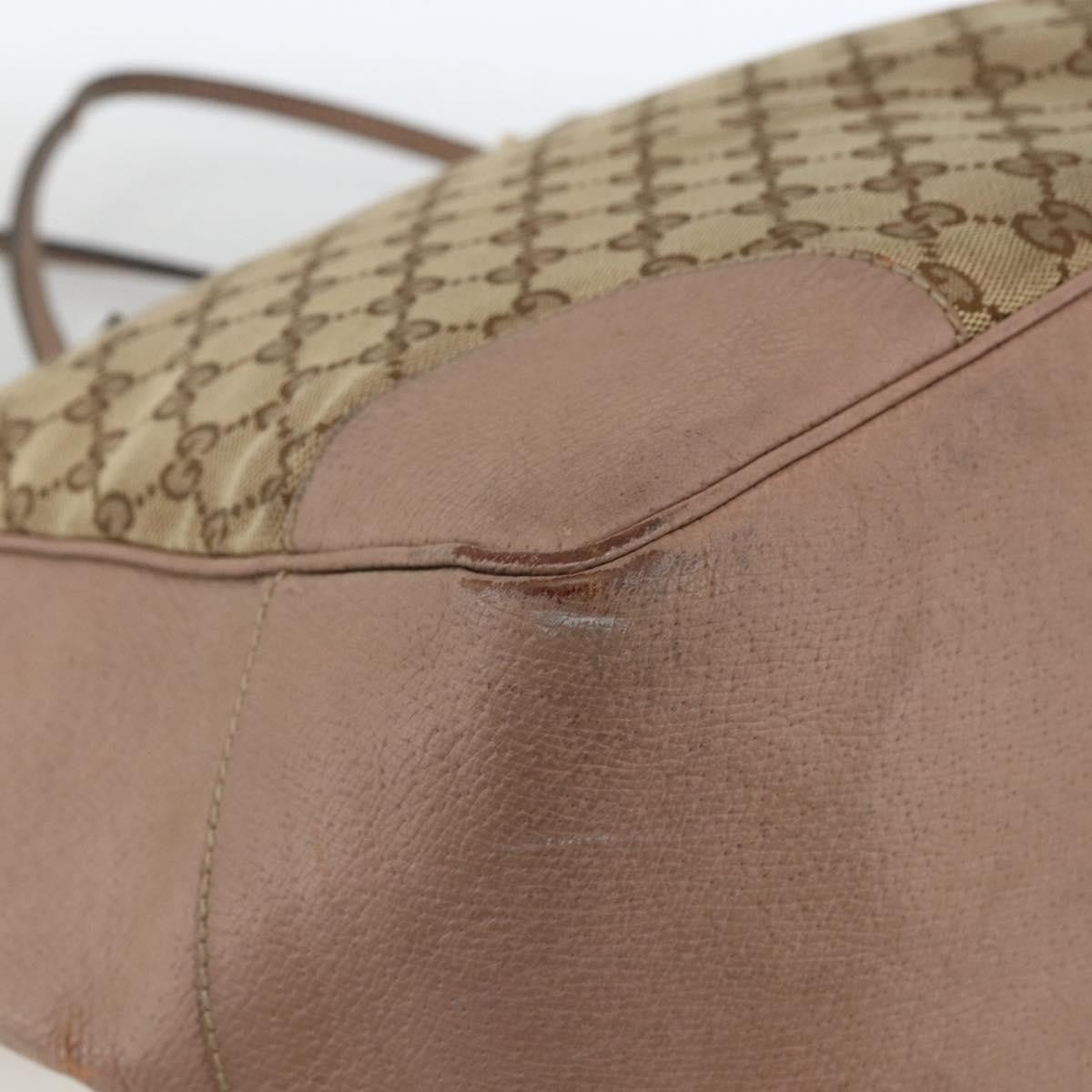 Gucci GUCCI GG Canvas Brie Tote Bag Beige Gold 323671 Authentic BA11225