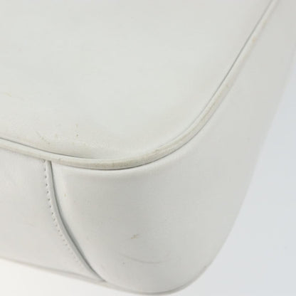 Gucci GUCCI Bamboo Hand Bag Leather 2way White Gold 001 3754 1638 Authentic 145811