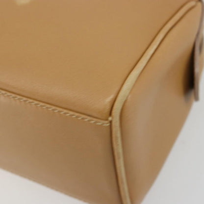 Gucci GUCCI Bamboo Hand Bag Leather 2way Beige Gold Authentic 181116