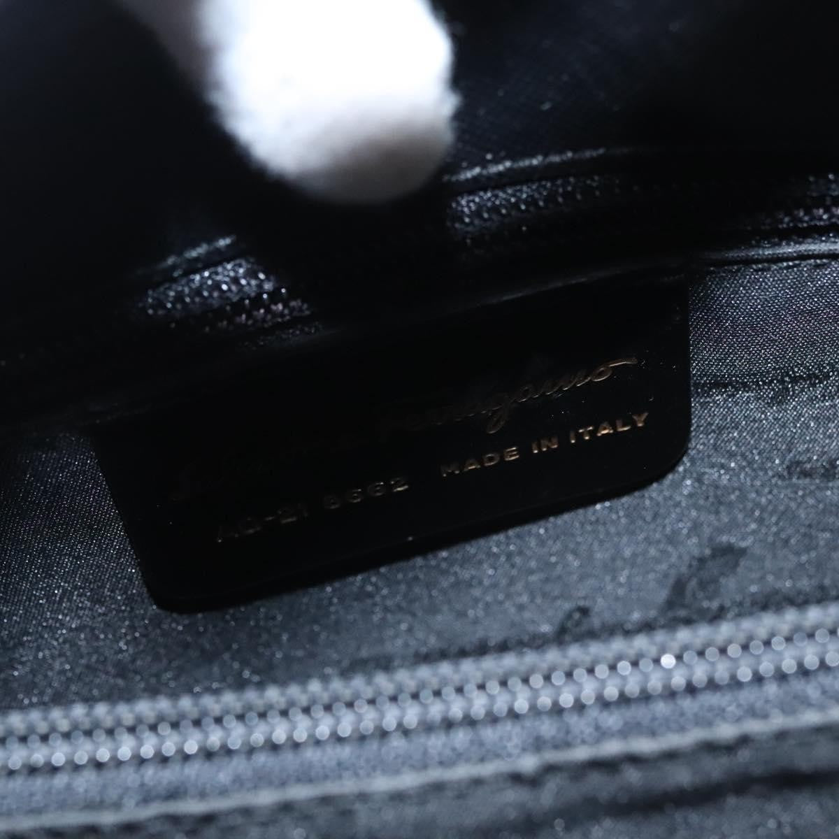 Salvatore Ferragamo Salvatore Ferragamo Gancini Shoulder Bag Leather Black Authentic BD371
