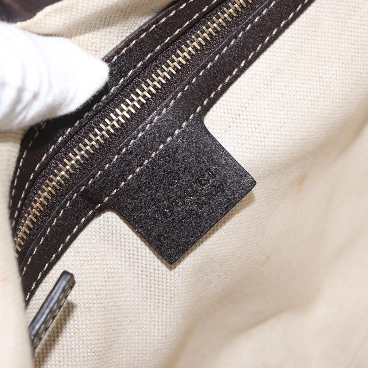 Gucci GUCCI GG Canvas Shoulder Bag Beige Gold 257072 Authentic gh1853