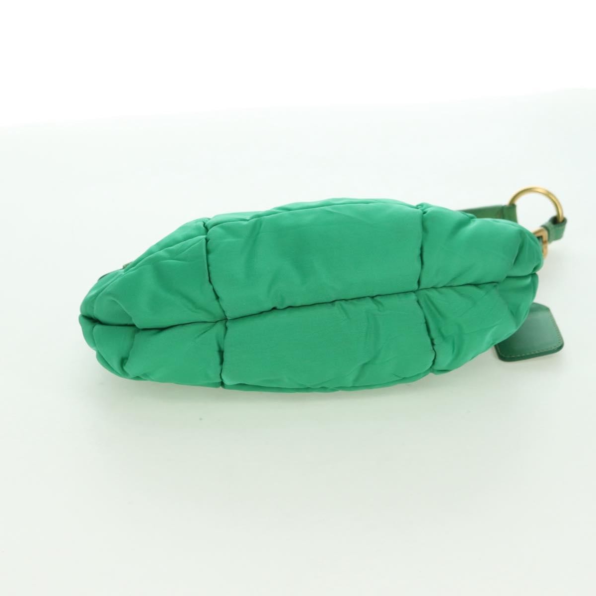Prada PRADA Shoulder Bag Nylon Green Gold Authentic 156456