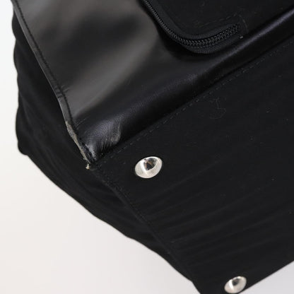Gucci GUCCI Boston Bag Nylon Leather Black Silver 012 1553 0269 Authentic ti3430