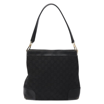 Gucci GUCCI GG Canvas Shoulder Bag Black Gold 33900 Authentic 139189A