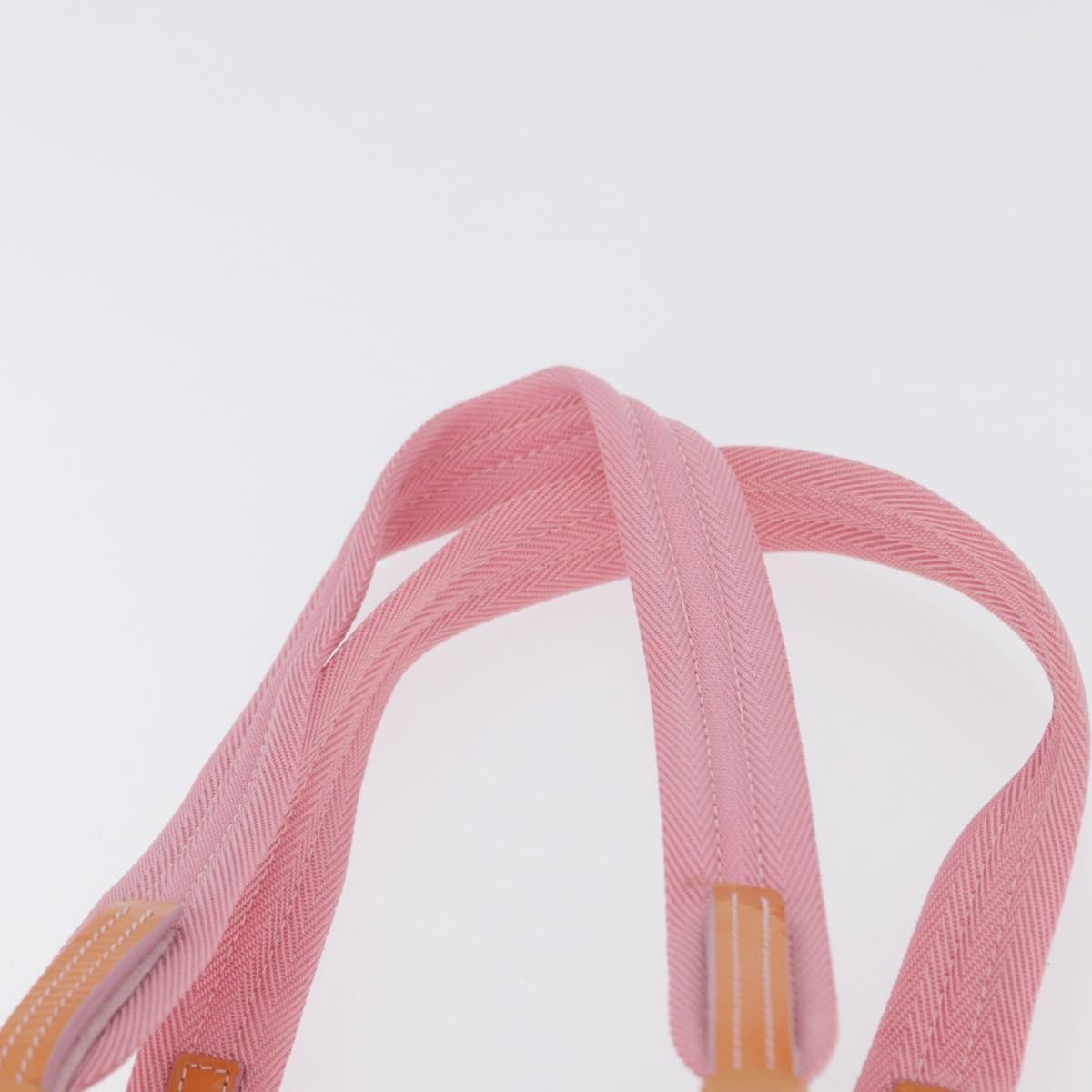 Prada PRADA Hand Bag Canvas Pink Silver Authentic 172212
