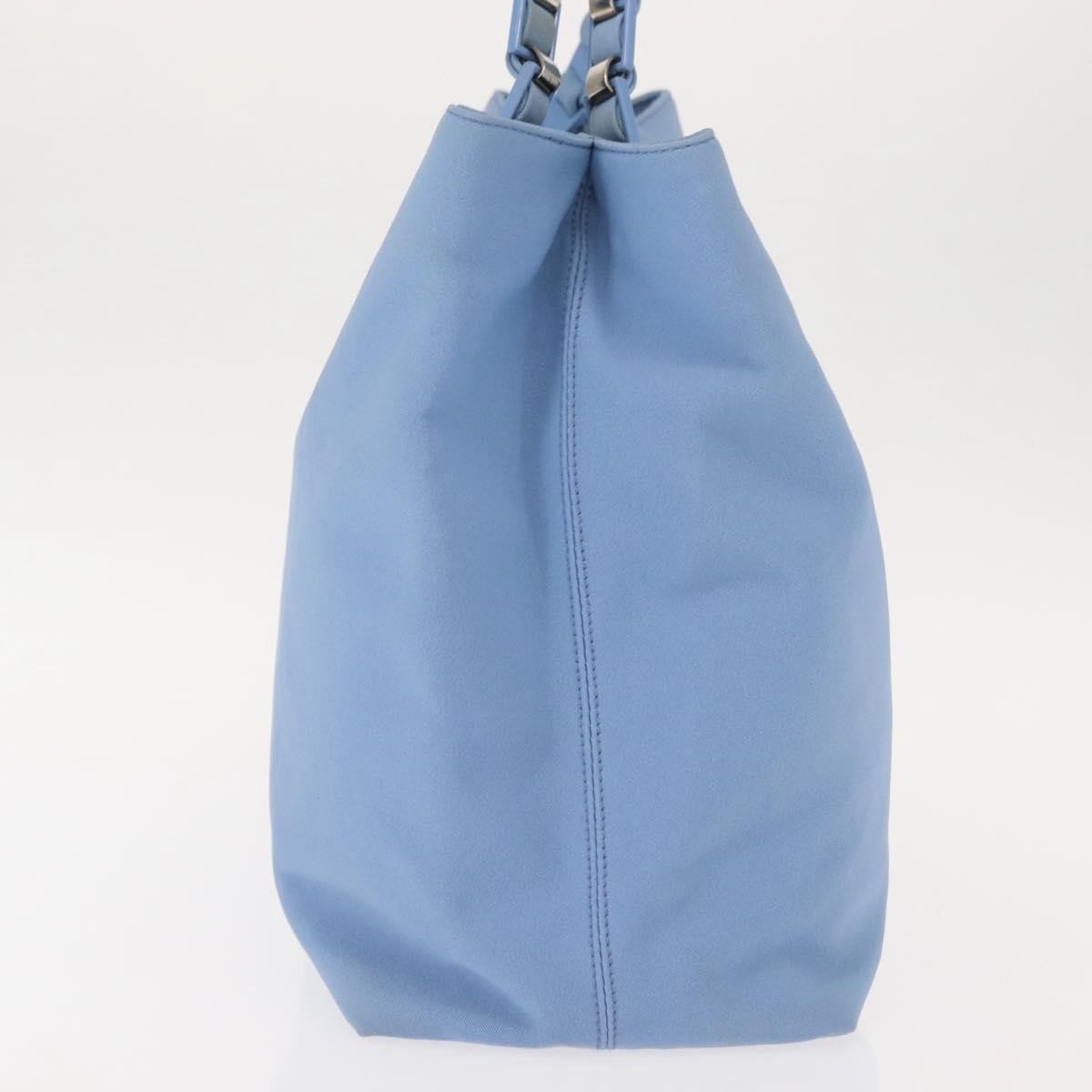 Salvatore Ferragamo Salvatore Ferragamo Tote Bag Canvas Blue Silver Authentic BA7336
