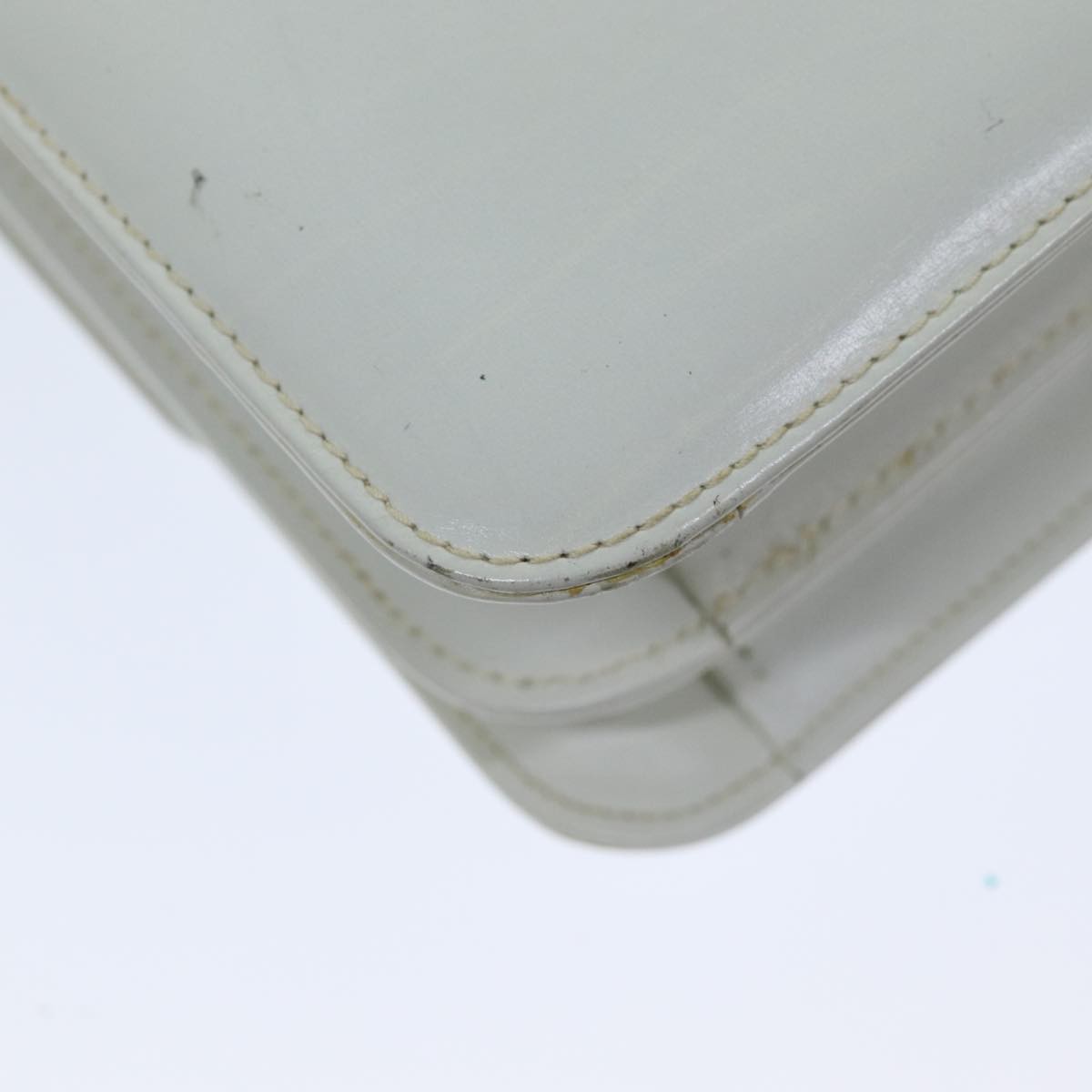 Gucci GUCCI Hand Bag Leather White Authentic yk12076