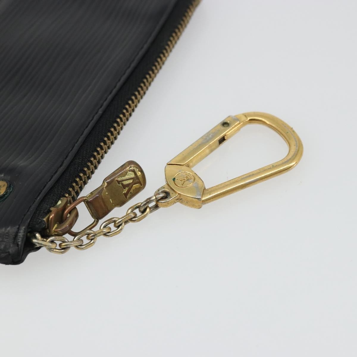 Louis Vuitton LOUIS VUITTON Epi Pochette Cles Coin Purse Black M63802 LV Authentic YKZ1632