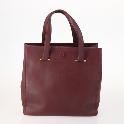 Cartier CARTIER Shoulder Bag Leather 5 Set Bordeaux Gold Authentic mr2108