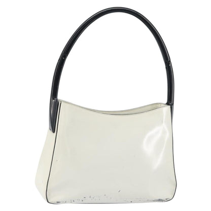 Prada PRADA Shoulder Bag Patent leather White Silver Authentic 162846