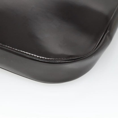 Gucci GUCCI Shoulder Bag Patent leather Brown Silver 001 3166 Authentic ep8849
