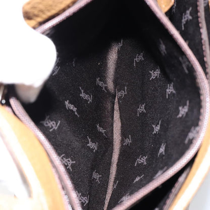 Saint Laurent SAINT LAURENT Hand Bag Leather Brown Authentic 149374