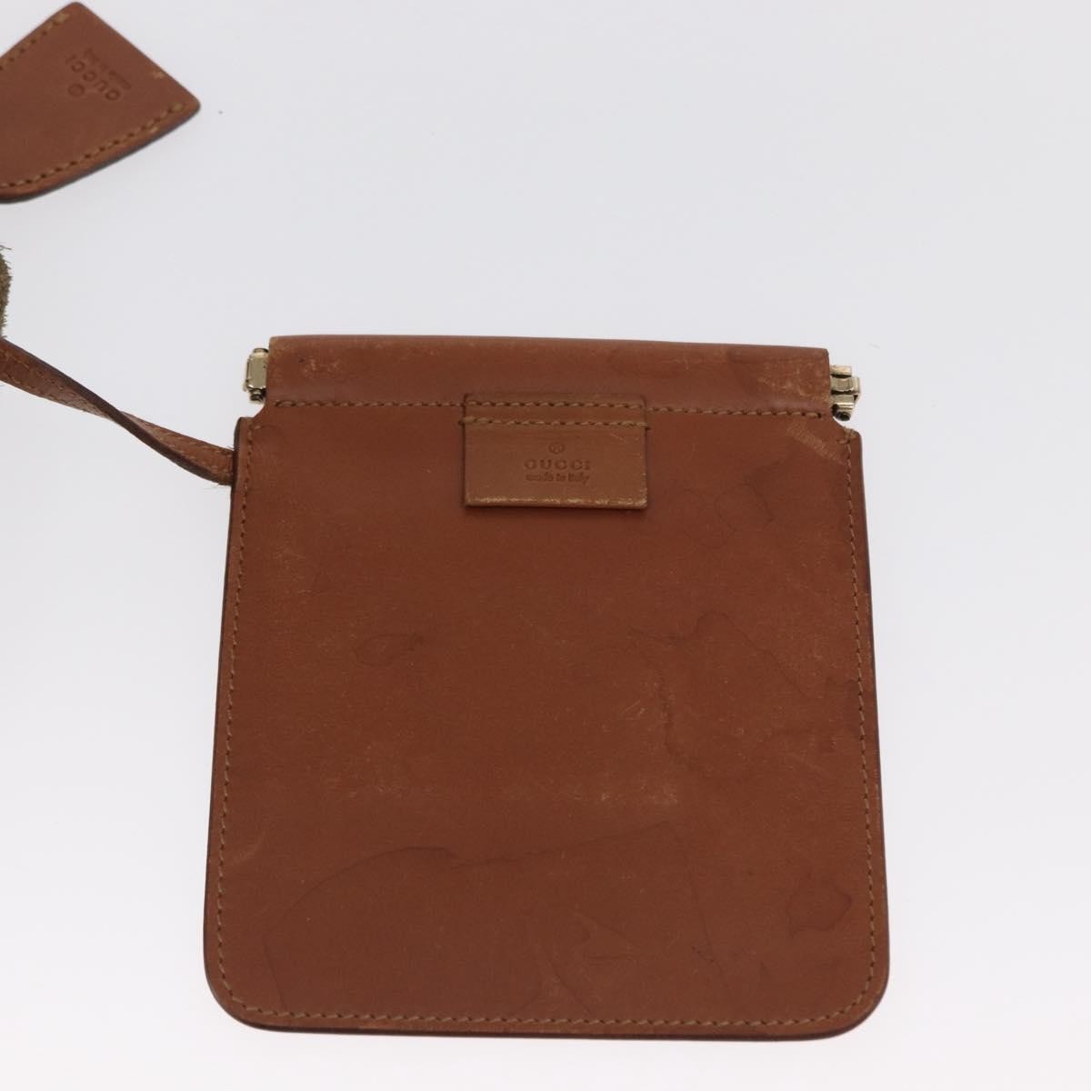 Gucci GUCCI Shoulder Bag Suede Beige Gold Authentic 162826