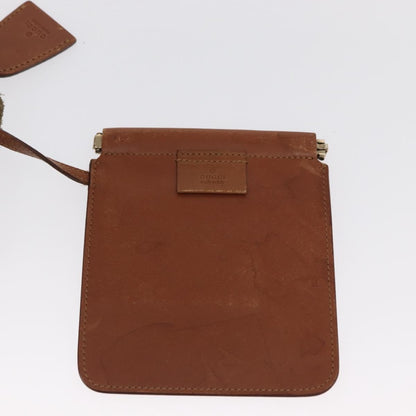 Gucci GUCCI Shoulder Bag Suede Beige Gold Authentic 162826