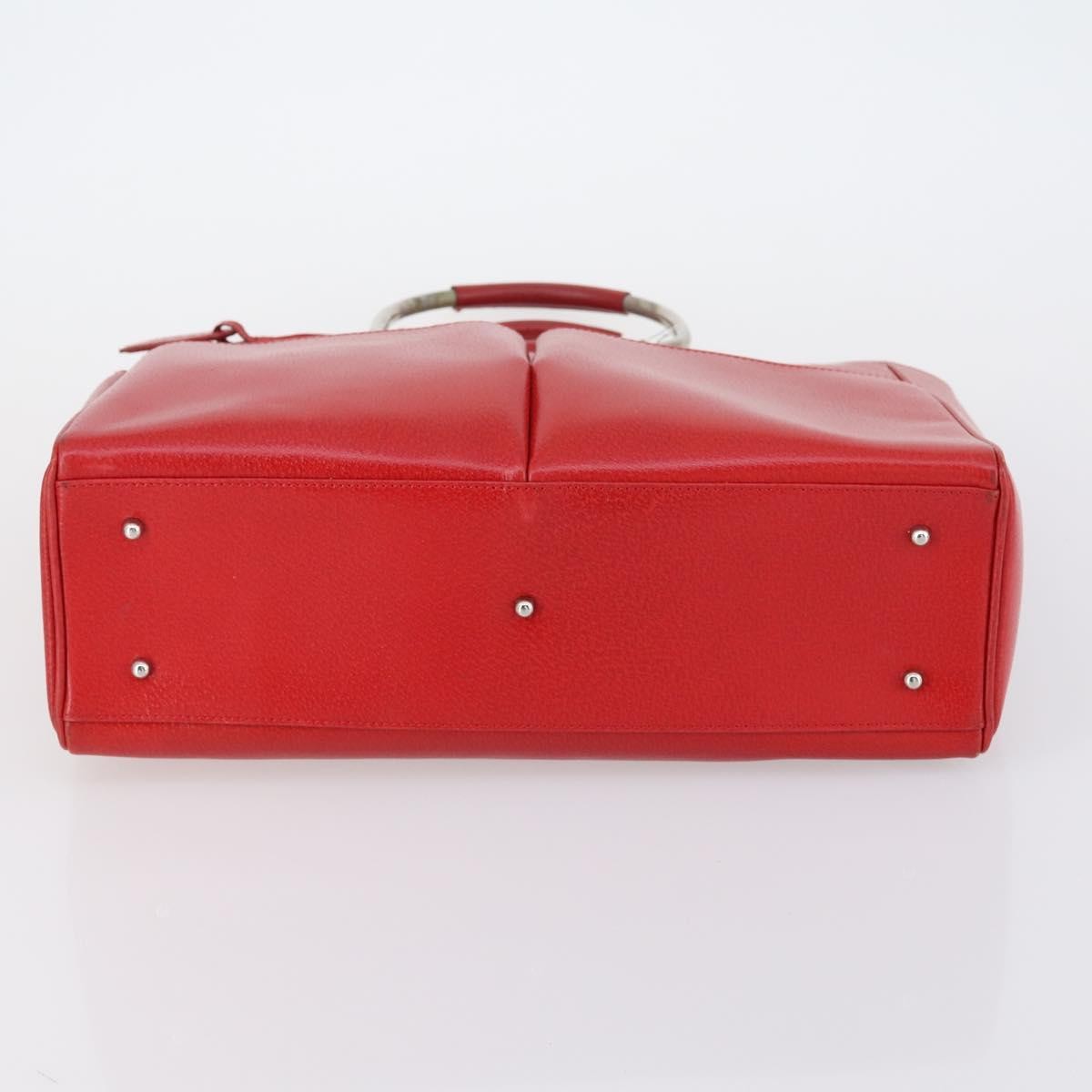 Gucci GUCCI Hand Bag Leather Red Authentic 148420