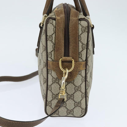 Gucci GUCCI GG Supreme Web Sherry Line Hand Bag PVC 2way Beige 67 02 3839 Authentic 148415