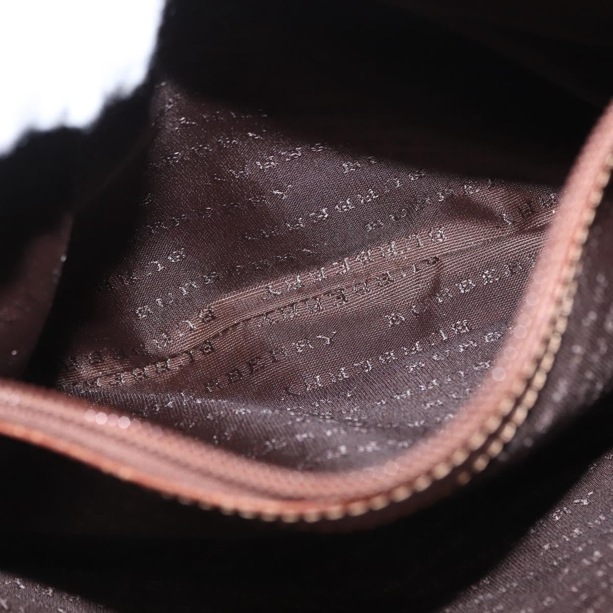 Burberry BURBERRY Nova Check Hand Bag PVC Beige Gold Authentic BA9597