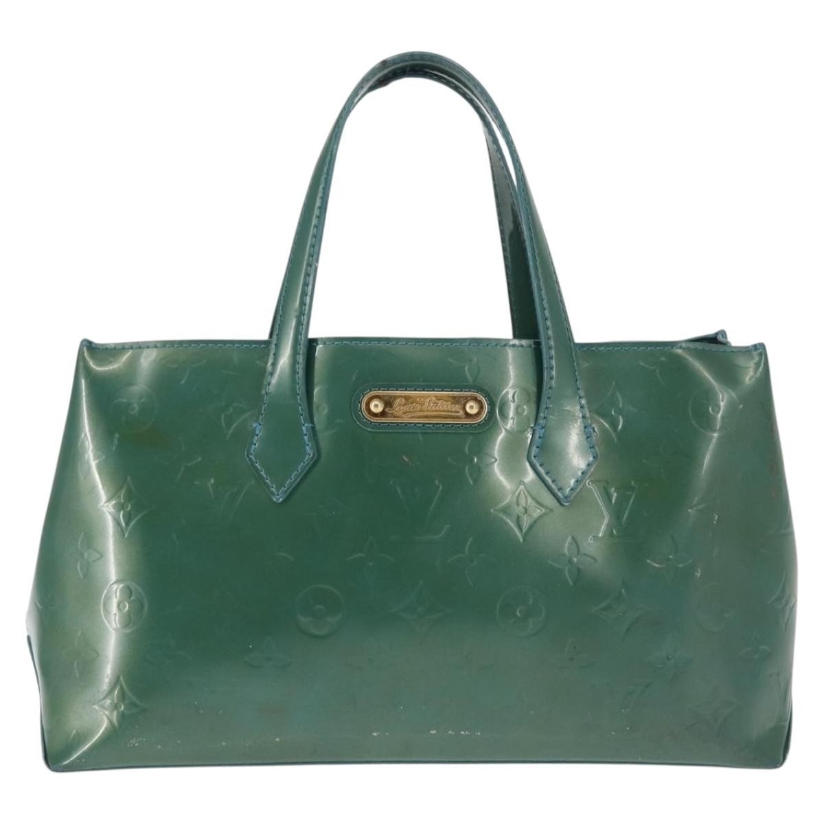 Louis Vuitton LOUIS VUITTON Vernis Wilshire Boulevard Bag Blue galatic M93646 LV Authentic BA6406