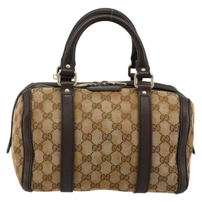 Gucci GUCCI GG Canvas Mini Boston Bag Beige Gold 269876 Authentic 175892