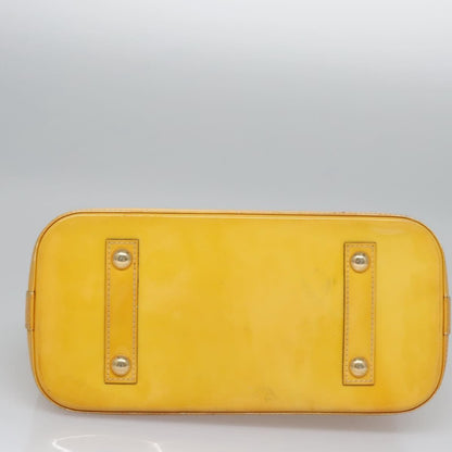 Louis Vuitton LOUIS VUITTON Monogram Vernis Alma PM Hand Bag Citrin M90101 LV Authentic EC497
