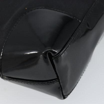 Gucci GUCCI Shoulder Bag Enamel Canvas Black Gold 001 4231 Authentic 121347