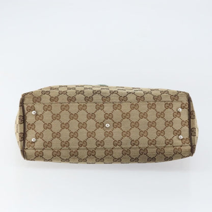 Gucci GUCCI GG Canvas Web Sherry Line Hand Bag Beige Red Green 145810 Authentic 155191