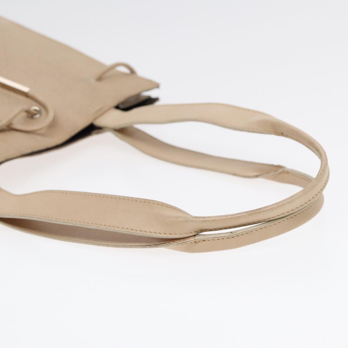 Gucci GUCCI GG Canvas Tote Bag Beige Silver 002 1053 Authentic 90509