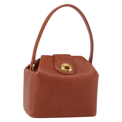 Givenchy GIVENCHY Hand Bag Leather Brown Gold Authentic 159082