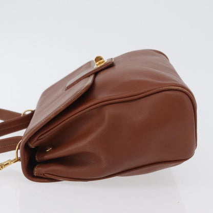 Gucci GUCCI Hand Bag Leather 2way Brown Gold 000 101 0274 Authentic ep13069