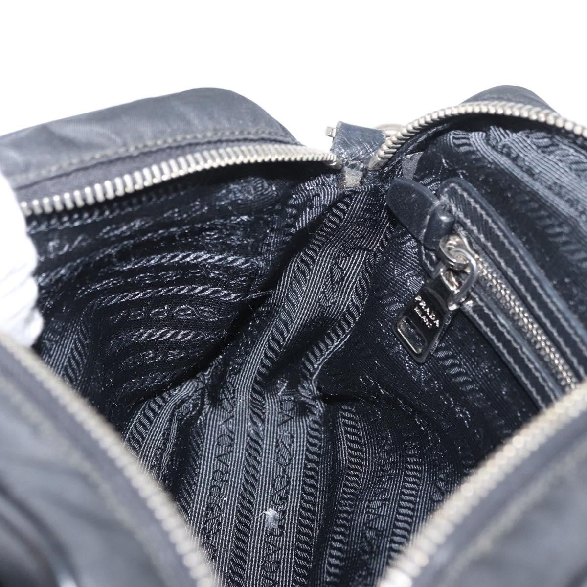 Prada PRADA Shoulder Bag Nylon Black Silver Authentic 175723