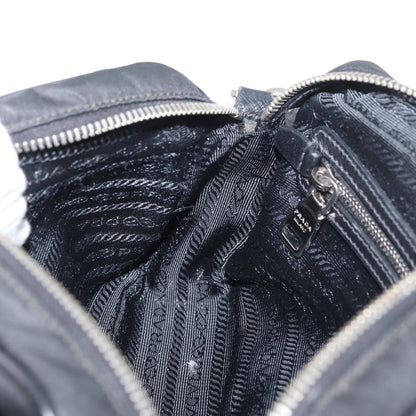 Prada PRADA Shoulder Bag Nylon Black Silver Authentic 175723