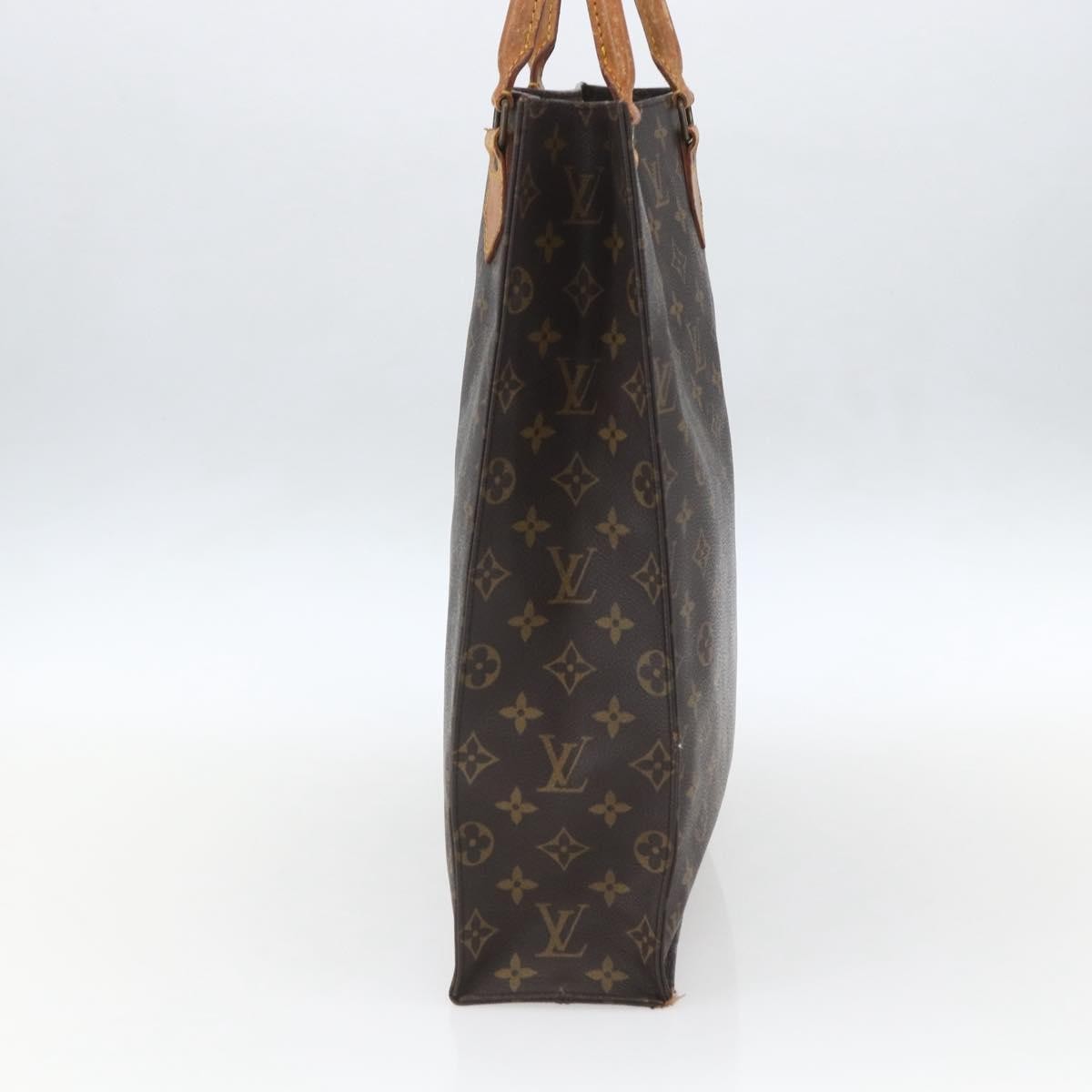 Louis Vuitton LOUIS VUITTON Monogram Sac Plat Hand Bag M51140 LV Authentic 162736