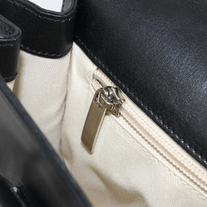 Salvatore Ferragamo Salvatore Ferragamo Gancini Hand Bag Leather Black Silver Authentic 180592
