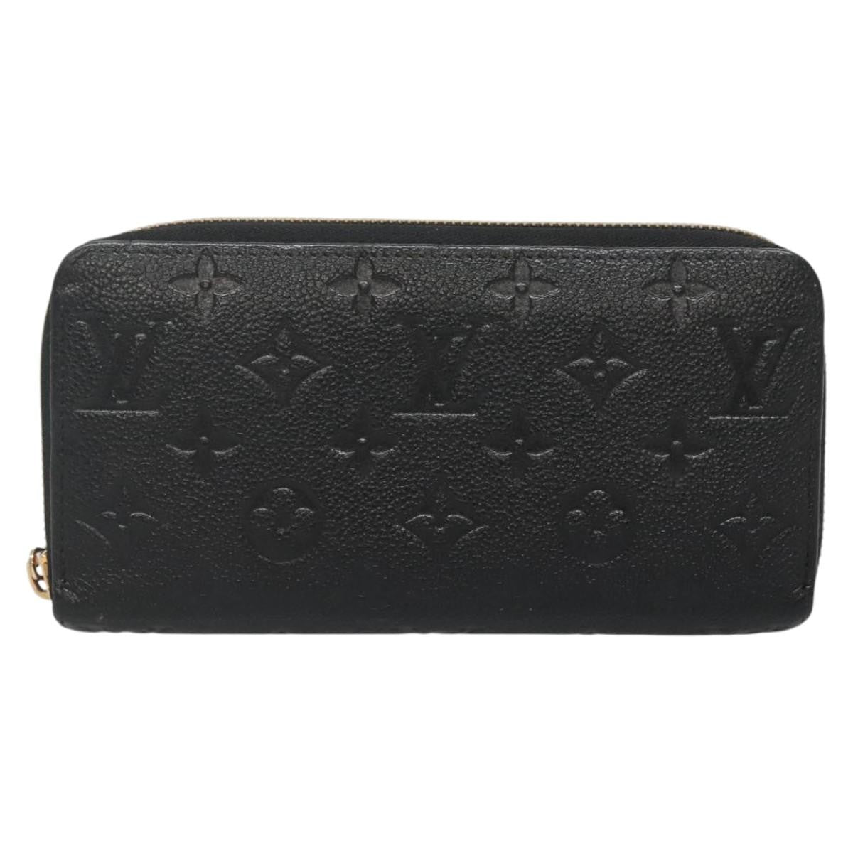 Louis Vuitton LOUIS VUITTON Monogram Empreinte Zippy Wallet Wallet Black M61864 LV Authentic hk2892 Bag
