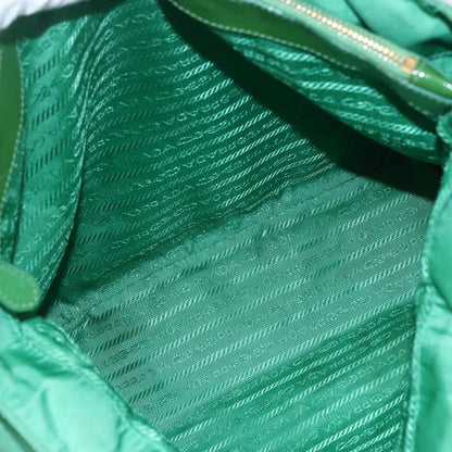 Prada PRADA Tote Bag Nylon Green Gold Authentic 155942