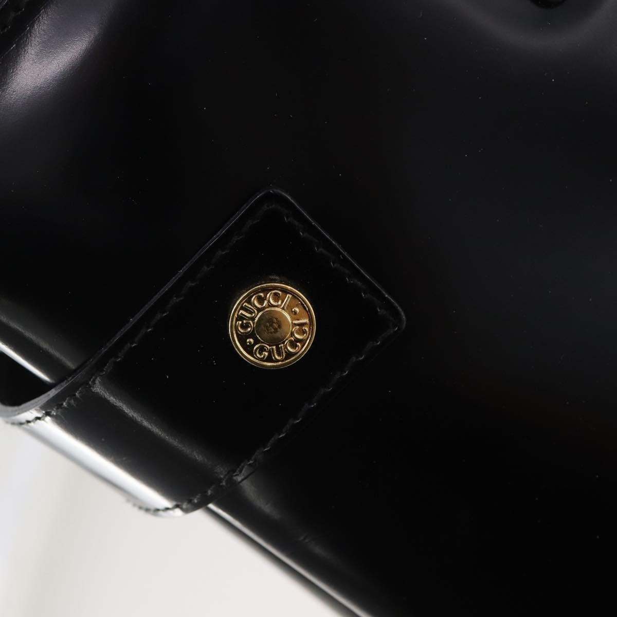 Gucci GUCCI Tote Bag Patent leather Black Gold 002 1046 0407 Authentic BAZ151