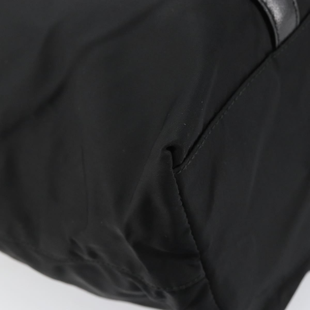 Prada PRADA Tote Bag Nylon Black Silver Authentic 151531